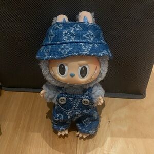 Denim labubu outfit set